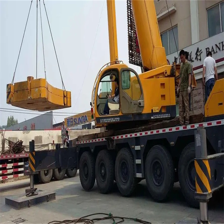 济南历城当地吊车出租|机器吊装|75吨|工厂搬迁服务